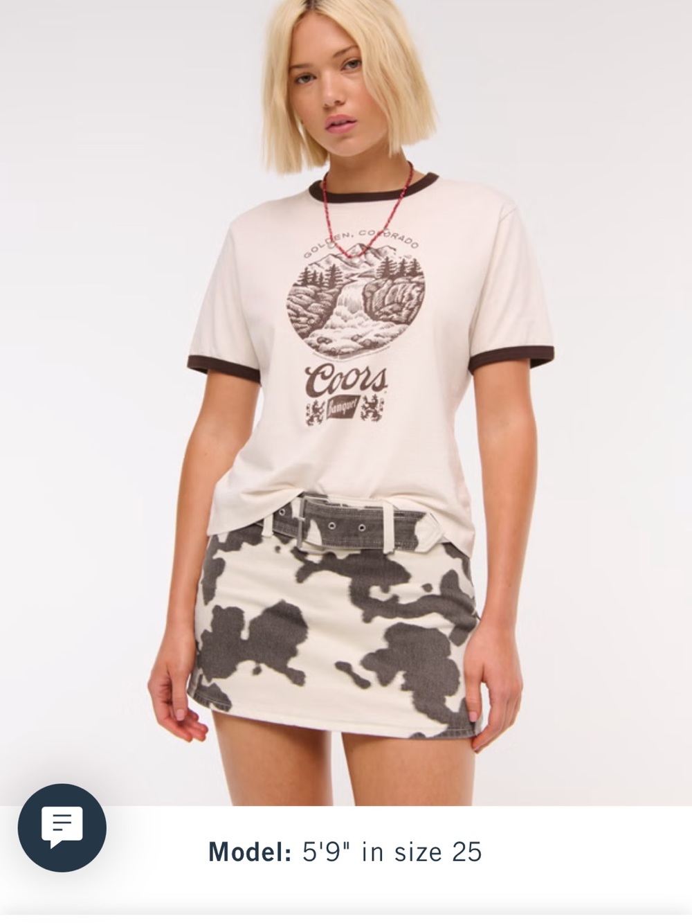 Abercrombie & Fitch Cow Print Mini Skirt NEW